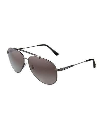 Rick Men's Polarized Aviator Sunglasses, Gray