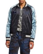 Men's Butterfly Applique Bomber Jacket