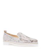Analee Snake-print Leather Boat