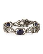 Diamond Pave & 3-sapphire Bracelet