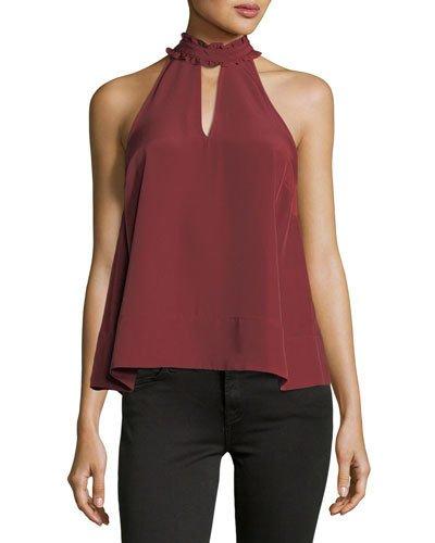 Blemont Ruffle Keyhole Top