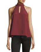 Blemont Ruffle Keyhole Top