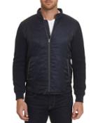 Men's Wuthering Cotton Jersey/shiny Jacquard Paneled Jacket