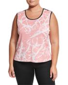 Reversible Printed Tank Top, Black,