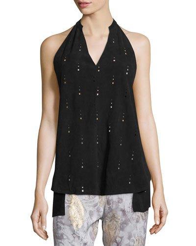Leather Apron Top, Black