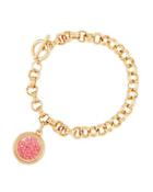 Dark Fuchsia Round Shaker Bracelet