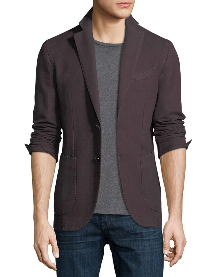 Herringbone Two-button Blazer