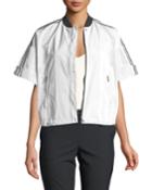 Monili-striped Short-sleeve Jacket