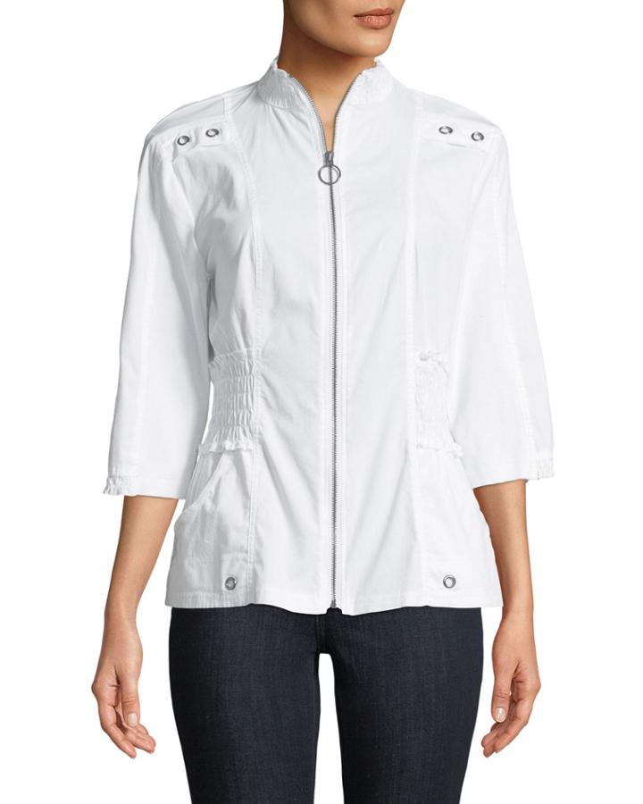Claude 3/4-sleeve Zip-front Jacket