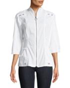 Claude 3/4-sleeve Zip-front Jacket