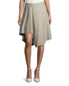 Asymmetrical Flared Wool-blend
