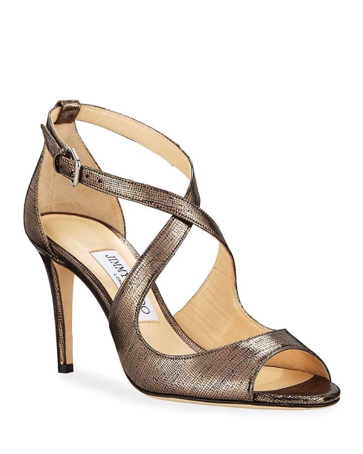 Emily Metallic Lizard-print