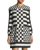 Mixed Geometric Printed Dress