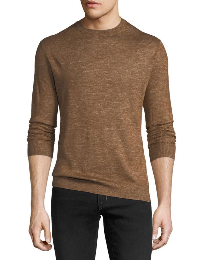 Cashmere-blend Vicuna Crewneck