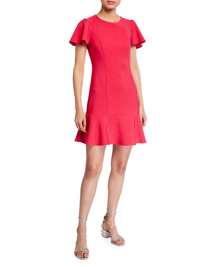 T-shirt Dress With Flounce