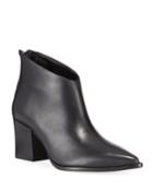 Twilight Leather Nail Stud Ankle Booties