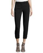Boy-fit Cigarette Pants, Black