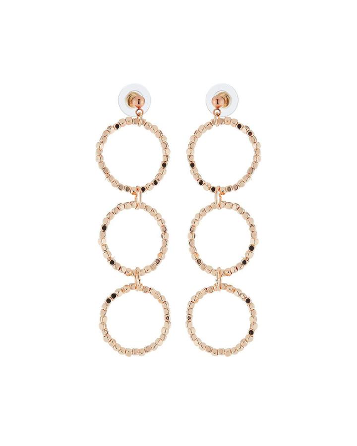 Triple Circle Drop Earrings