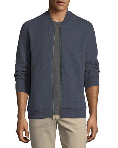 Quilted Knit Bomber Jacket