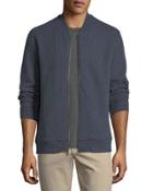 Quilted Knit Bomber Jacket