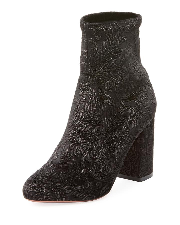 So Me Velvet Brocade Bootie