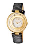 Swiss Quartz Vittorio Black Diamond Leather