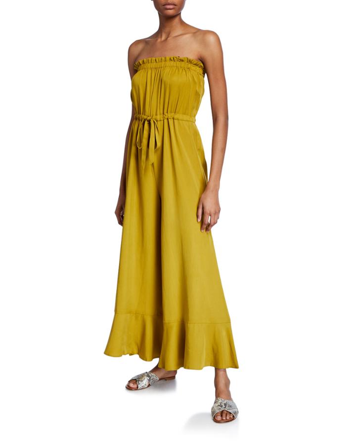 The Alexa Strapless Tie-waist Jumpsuit