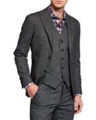 Men's Slim-fit Donegal Tweed Sport Jacket, Gray