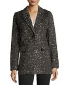 Kendall Leopard-print Single-breasted Coat