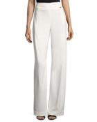 High-waist Wide-leg Pants, Eggshell