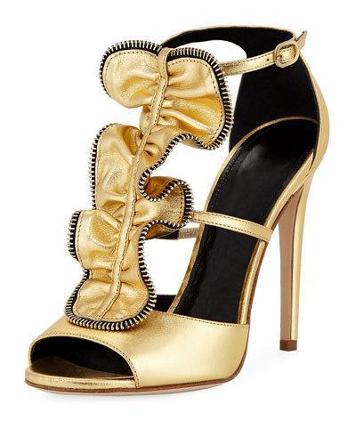 Etienne High Ruffle Metallic