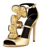 Etienne High Ruffle Metallic