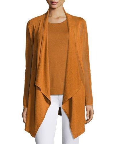 Piqu&eacute;-knit Cashmere Cardigan