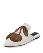 Ciliegia Embroidered Mule, Cream/gold