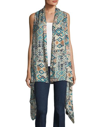 Graphic-print Knit Vest