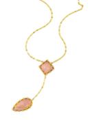 Lana 14k Blush Pink Opal Lariat Necklace, Women's, Yellow Gol