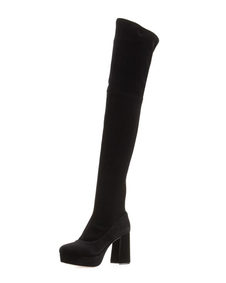 Platform Velvet Over-the-knee Boot