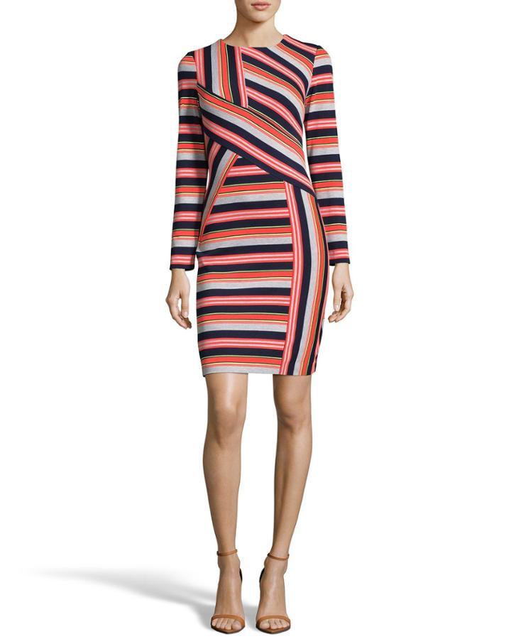 Long-sleeve Candy-stripe