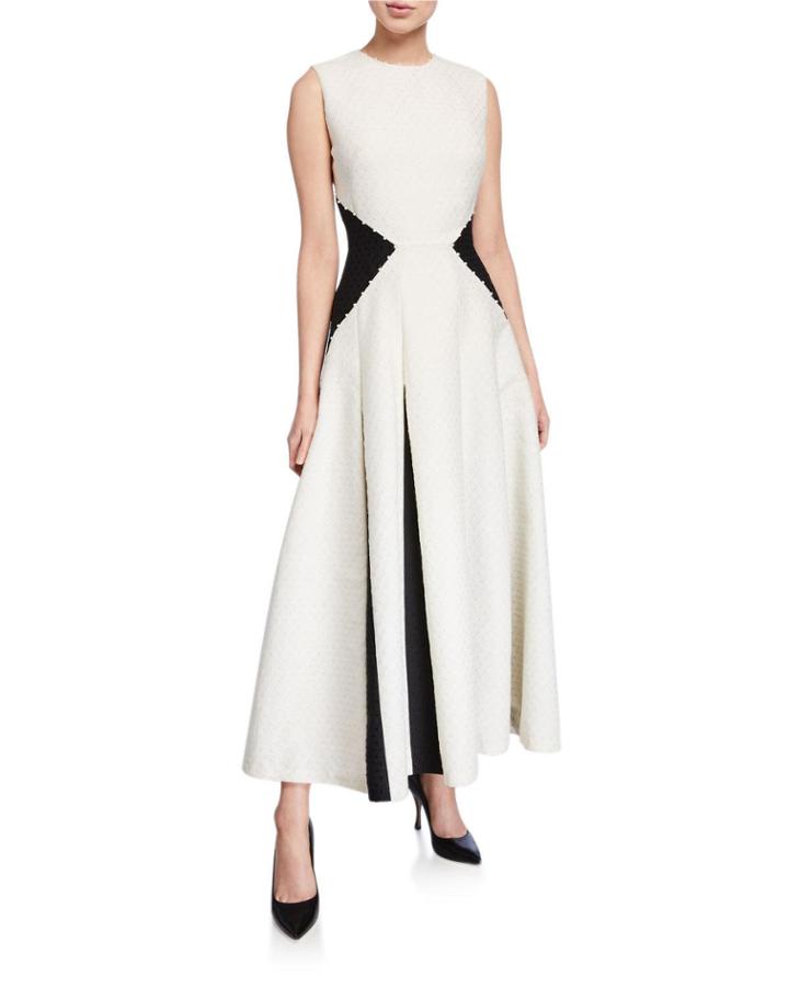 Two-tone Godet Skirt