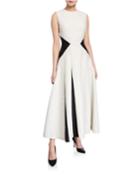 Two-tone Godet Skirt