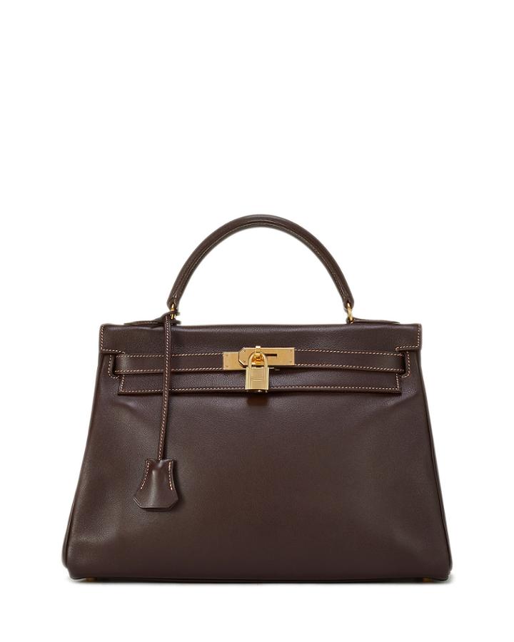Kelly Retourne 32 Satchel Bag, Brown
