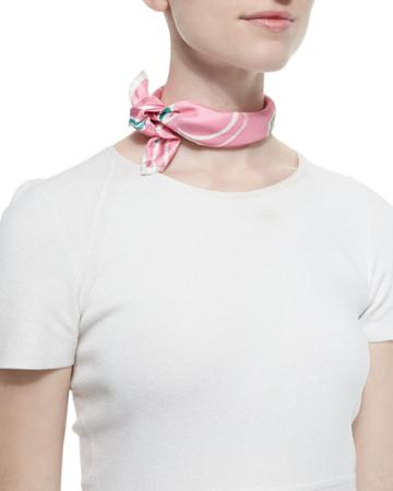Peach-print Silk