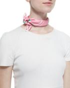 Peach-print Silk