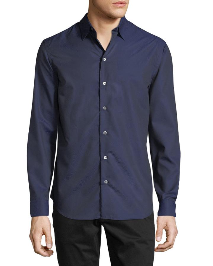 Men's Tonal Geo-print Woven