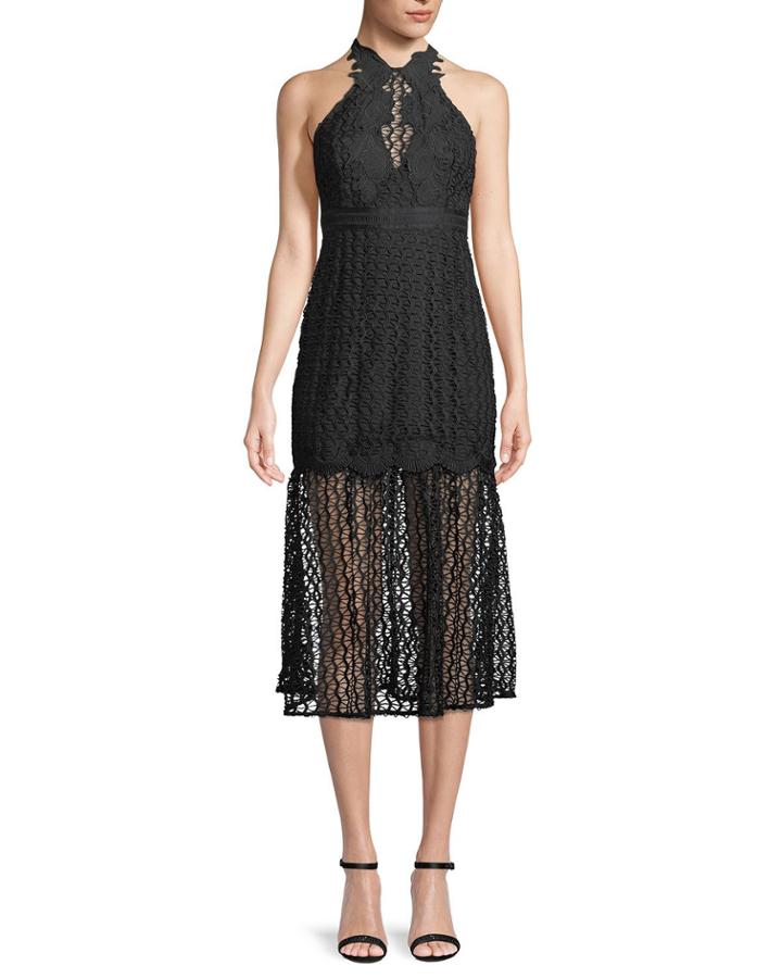 Sweet Dreams Cold-shoulder Mini Dress With Tonal Embroidery
