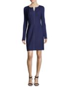 Iman Long-sleeve Stretch-wool Dress