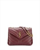 Loulou Monogram Ysl Small V-flap Chain Shoulder Bag - Lt. Bronze Hardware