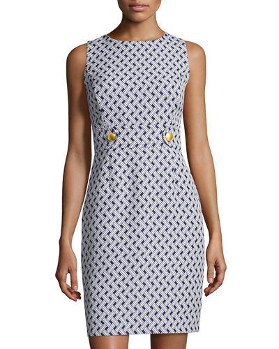 Weave-print Sleeveless Jacquard