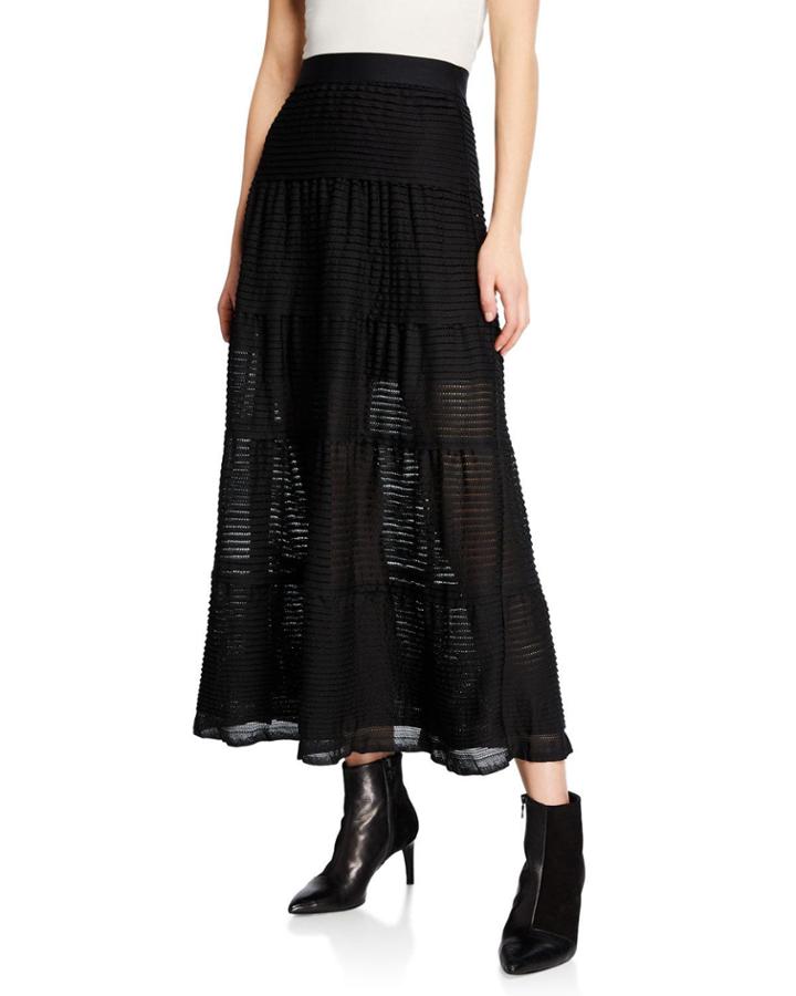 Tiered A-line Pleated