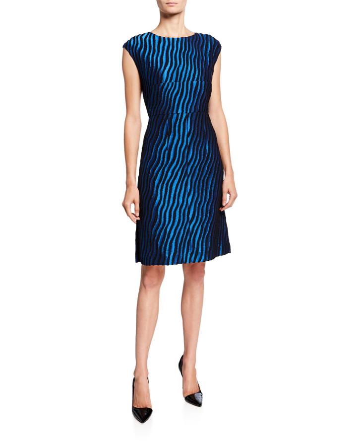 Silk Patterned A-line Dress
